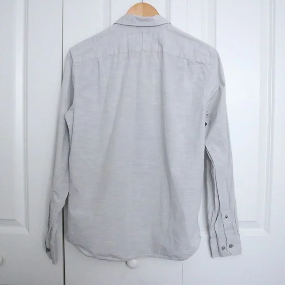 Banana Republic Grey Button Up Long Sleeve Shirt - Picture 2 of 5